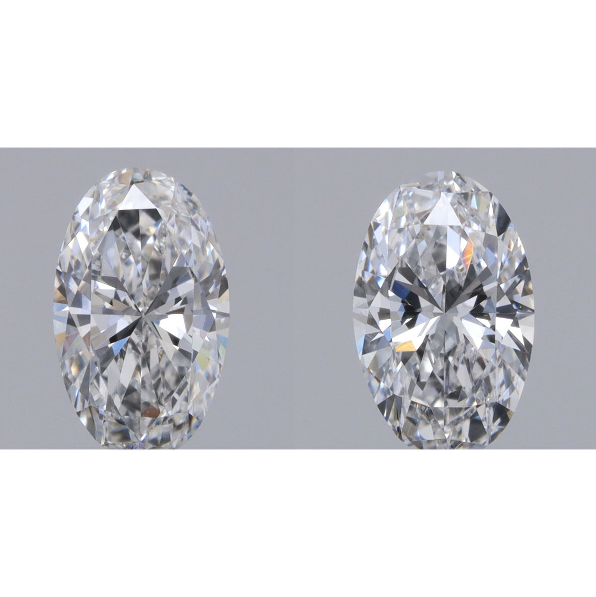 0.57cttw | D VVS Oval Shape Brilliant Cut Diamond Matched Pair - Modern Rustic Diamond