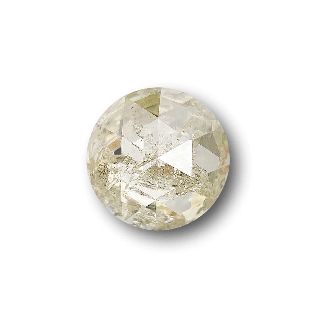 0.62ct | Rustic Yellowish Brown Round Shape Rose Cut Diamond