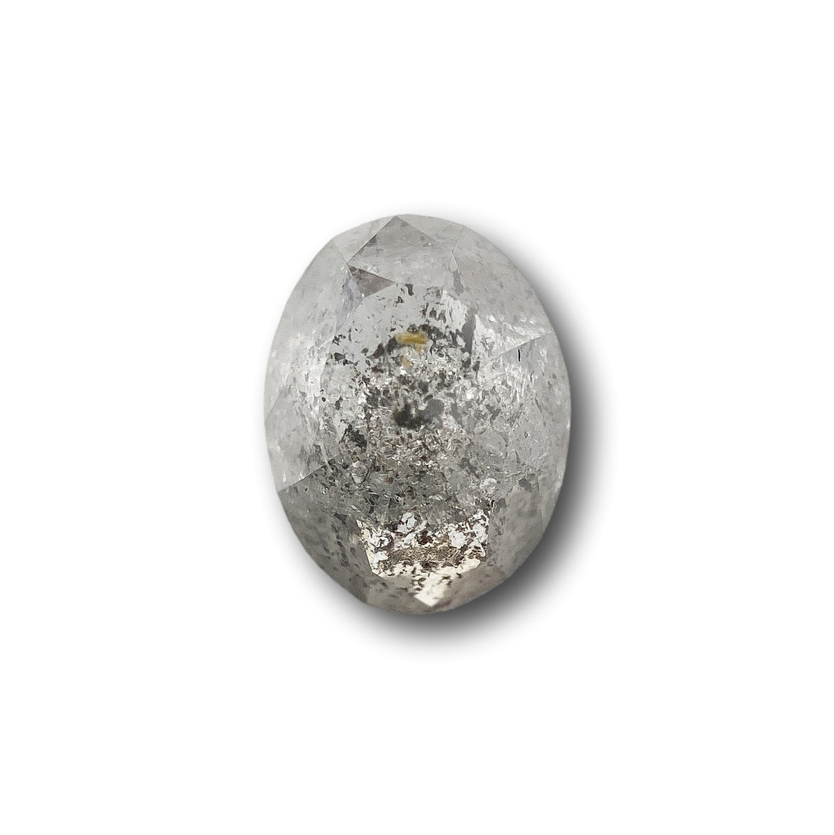 1.25ct | Salt & Pepper Oval Shape Rose Cut Diamond
