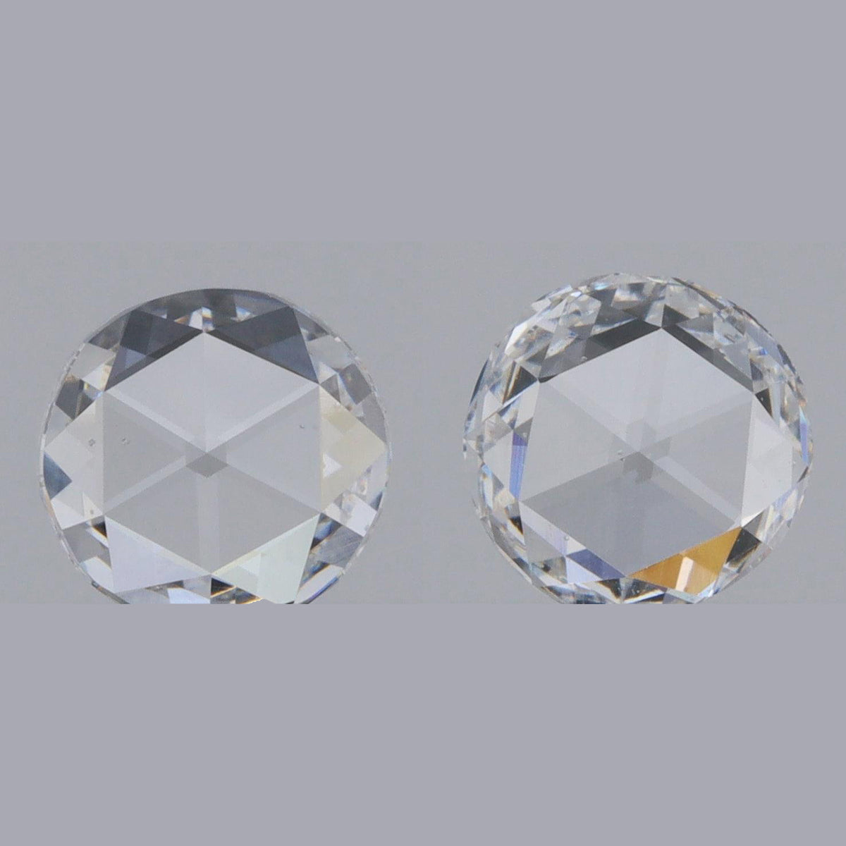0.74cttw | F-G VS-SI Round Shape Rose Cut Diamond Matched Pair