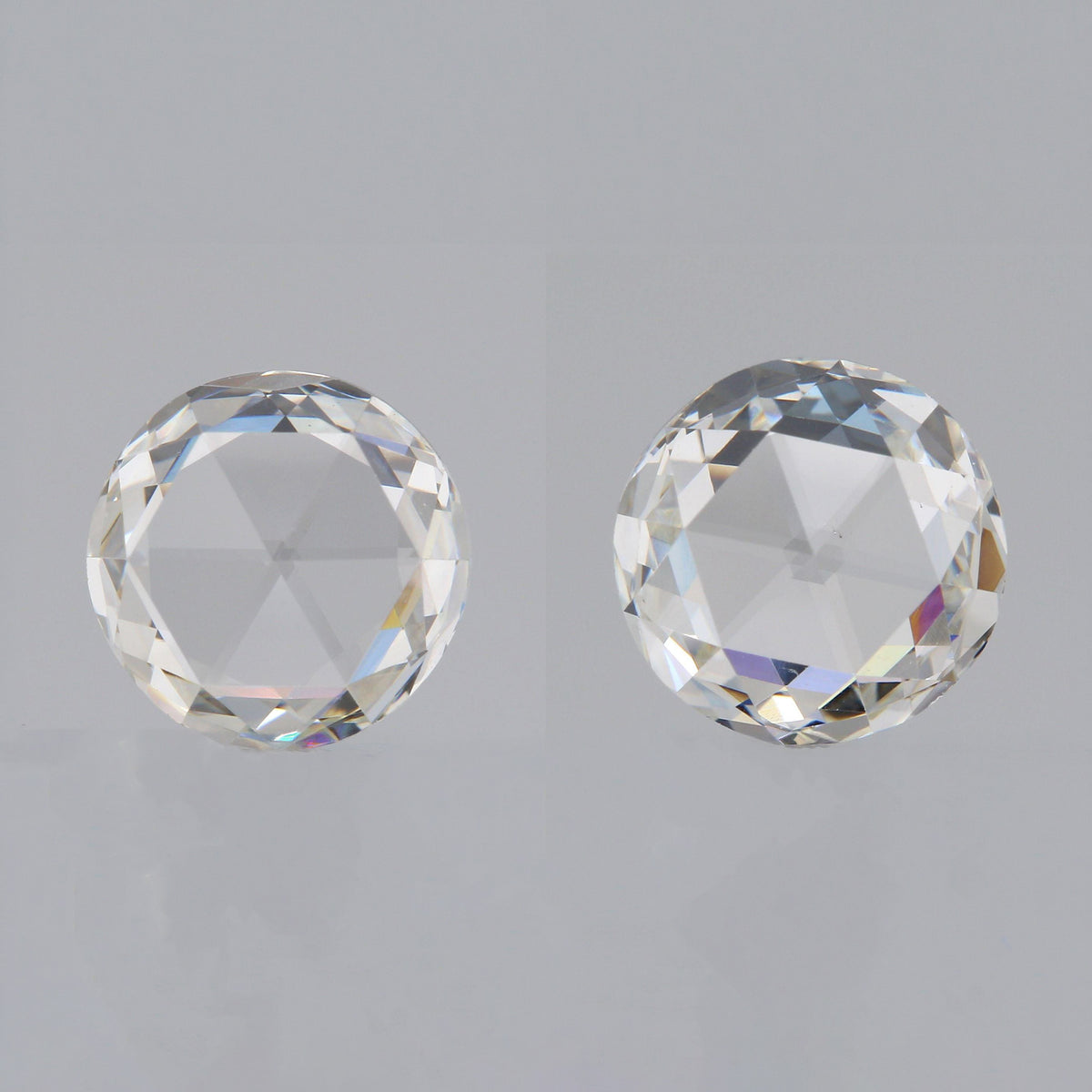 2.45cttw | I VVS2-VS1 Round Shape Rose Cut Diamond Matched Pair
