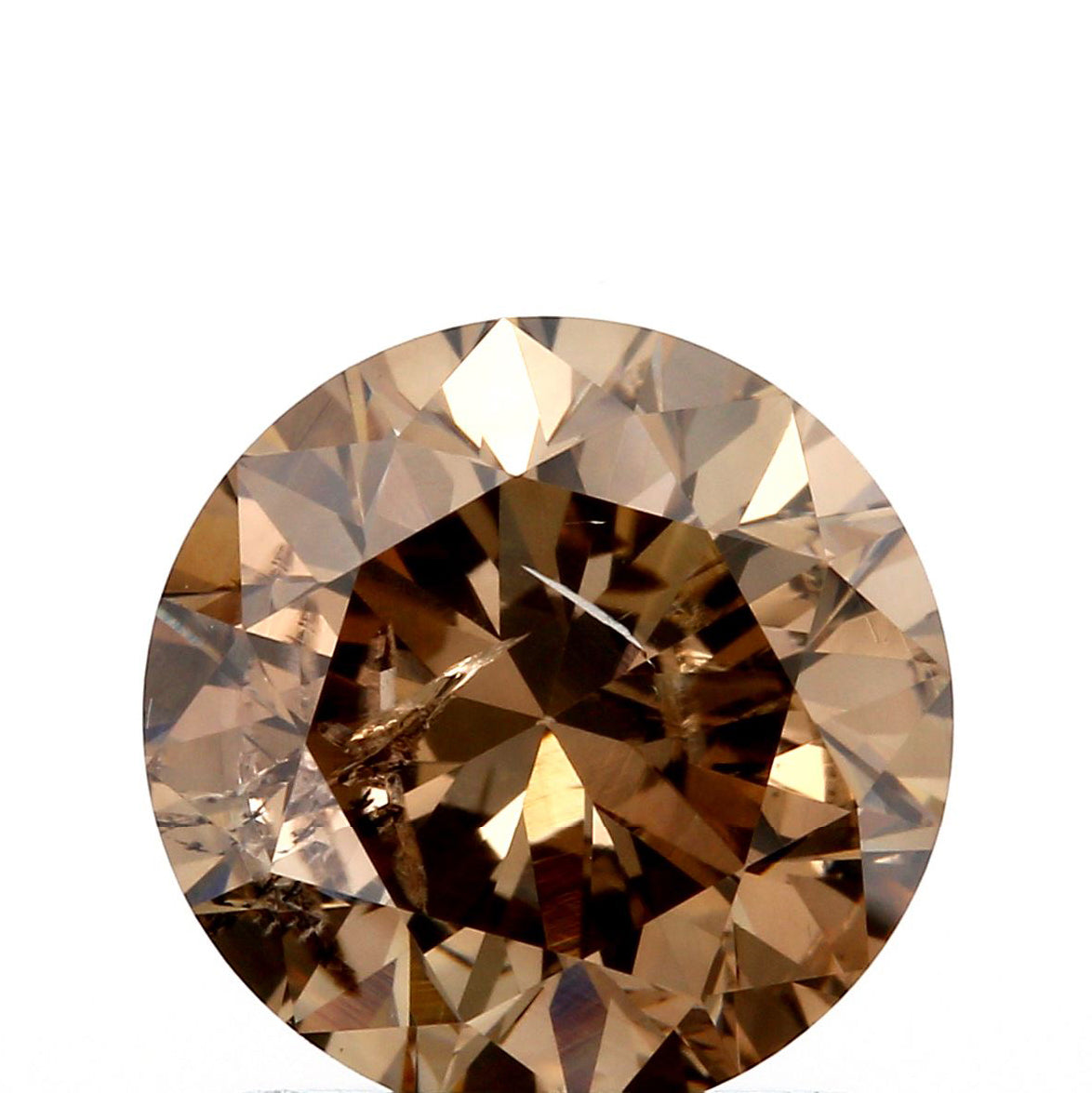 1.50ct | Champagne SI Round Shape Brilliant Cut Diamond - Modern Rustic Diamond