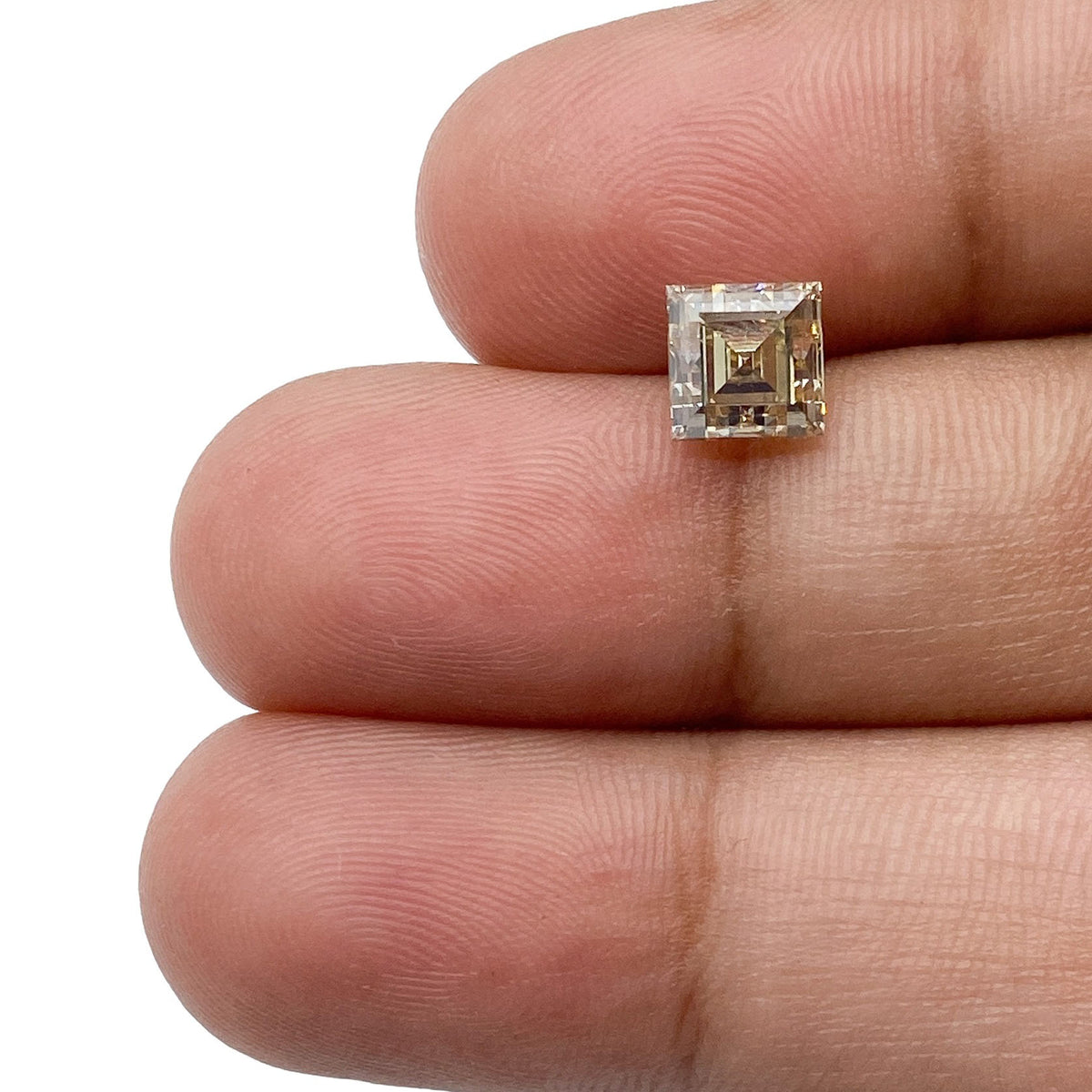 1.50ct | Champagne VVS Carre Shape Step Cut Diamond - Modern Rustic Diamond