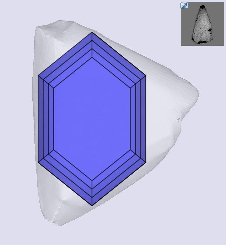 1.50ct | D/VS2 Hexagon Shape Portrait Cut Diamond (GIA) - Modern Rustic Diamond