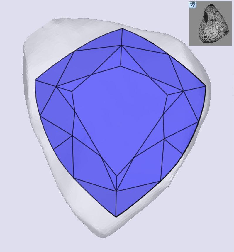 1.50ct | D/VS2 Kite Shape Rose Cut Diamond (GIA)-Modern Rustic Diamond