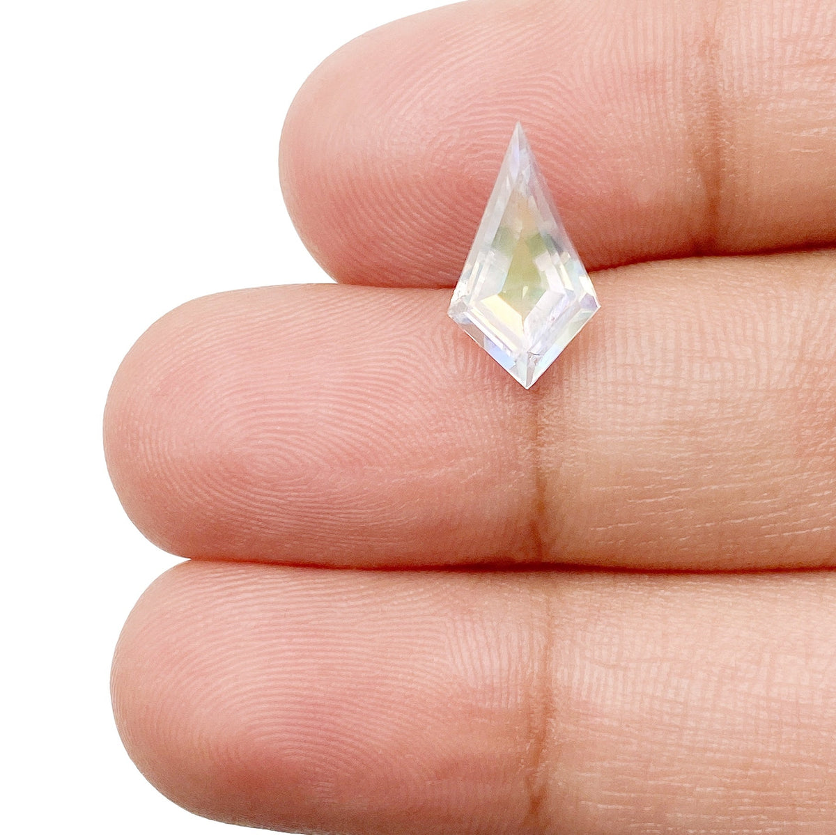 1.50ct |  Kite Shape Step Cut Moonstone - Modern Rustic Diamond