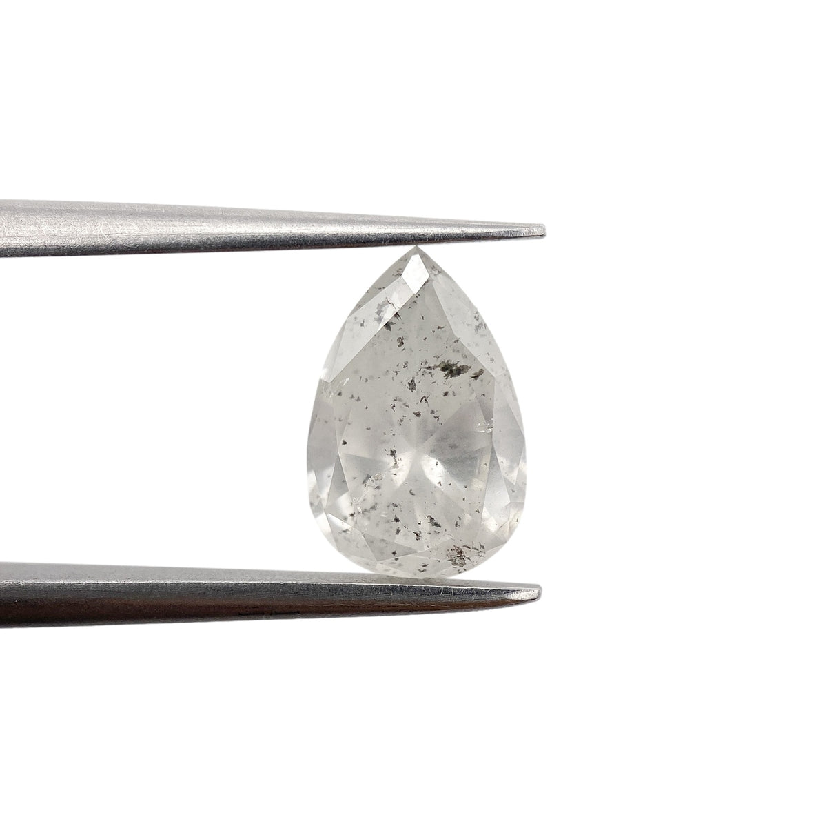 1.50ct | Salt & Pepper Pear Shape Brilliant Cut Diamond - Modern Rustic Diamond