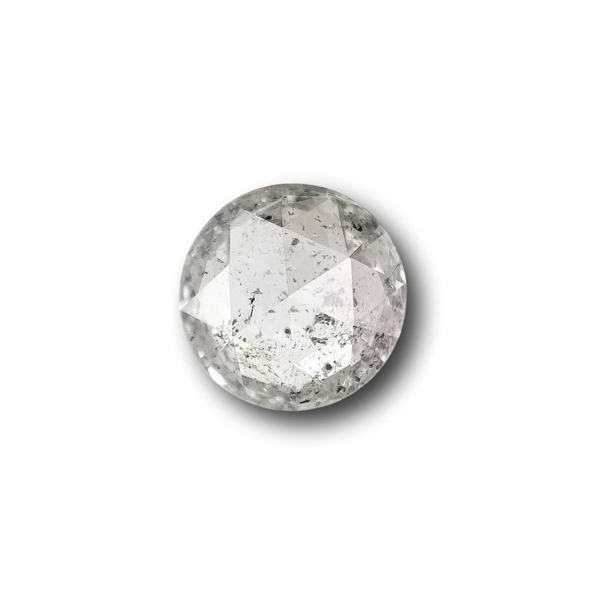 0.78ct | Salt & Pepper Round Shape Rose Cut Diamond
