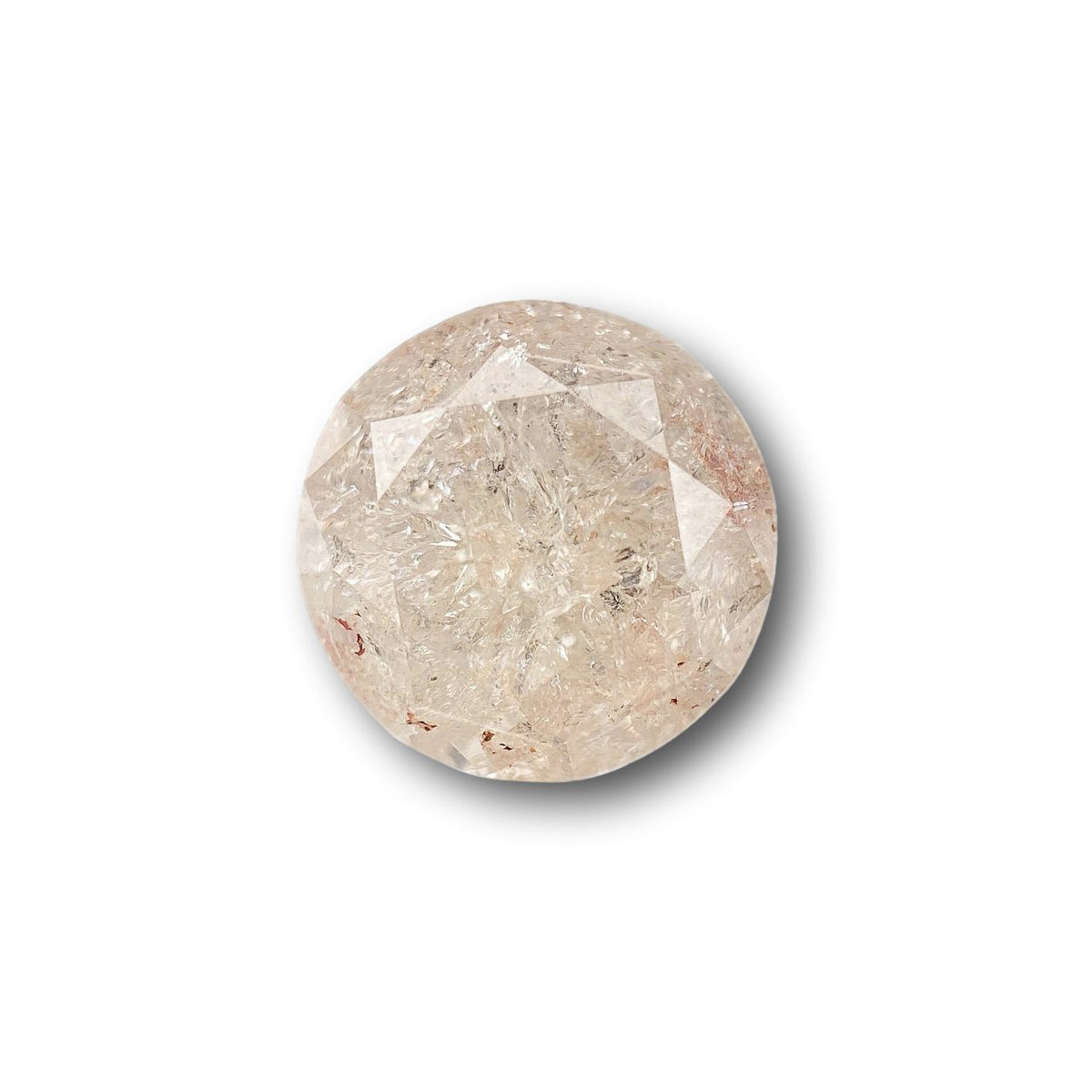 2.56ct | Salt & Pepper Round Shape Brilliant Cut Diamond