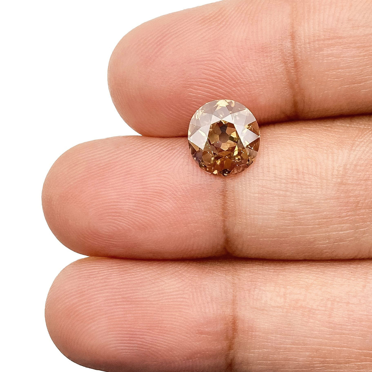 1.51ct | Champagne SI1 Cushion Shape Old Mine Cut Diamond (GIA) - Modern Rustic Diamond