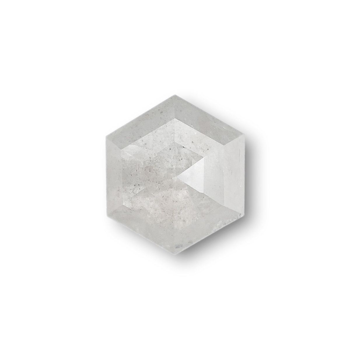 1.32ct | Salt & Pepper Hexagon Shape Rose Cut Diamond