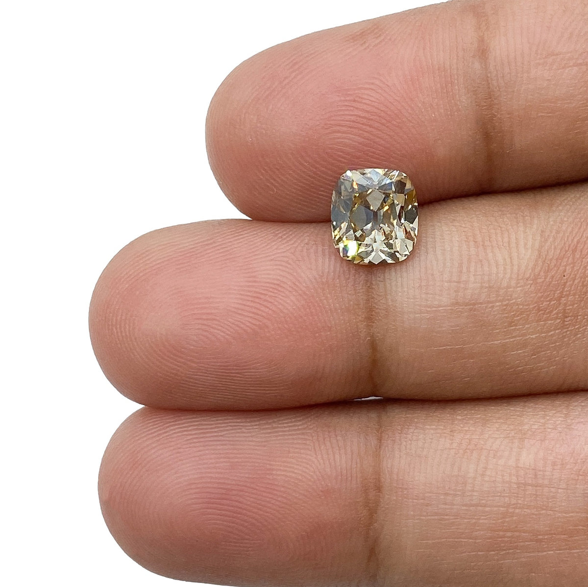 1.52ct | Champagne SI1 Cushion Shape Old Mine Cut Diamond (GIA) - Modern Rustic Diamond