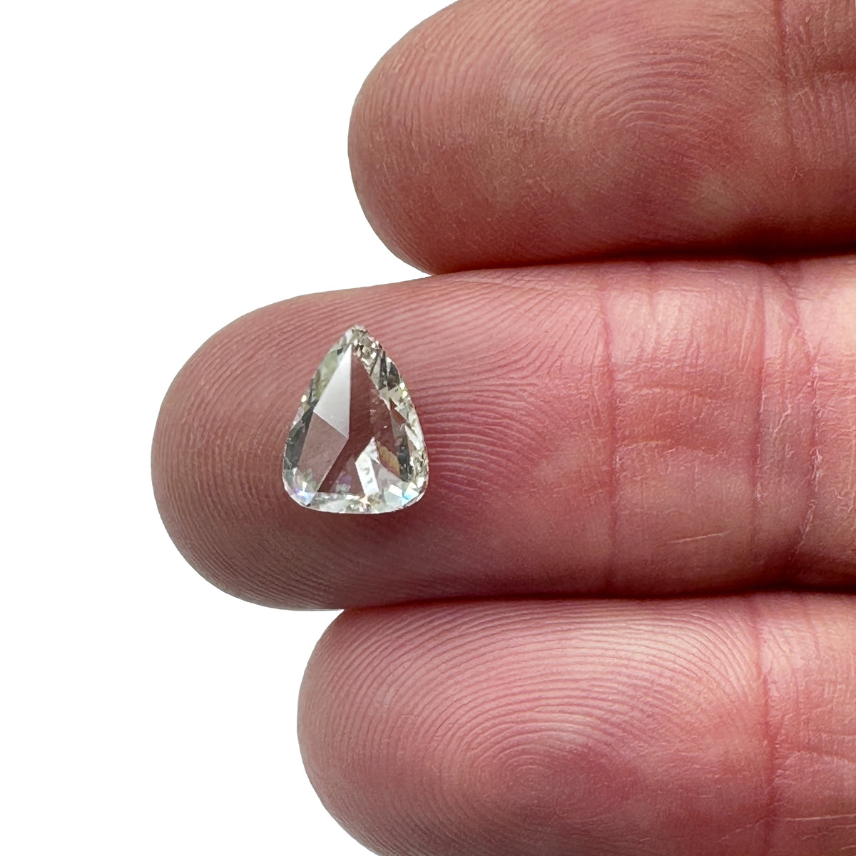 1.52ct | K/SI2 Pear Shape Rose Cut Diamond (GIA) - Modern Rustic Diamond