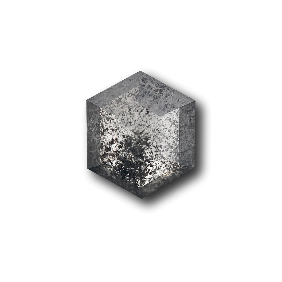1.11ct | Salt & Pepper Hexagon Shape Rose Cut Diamond