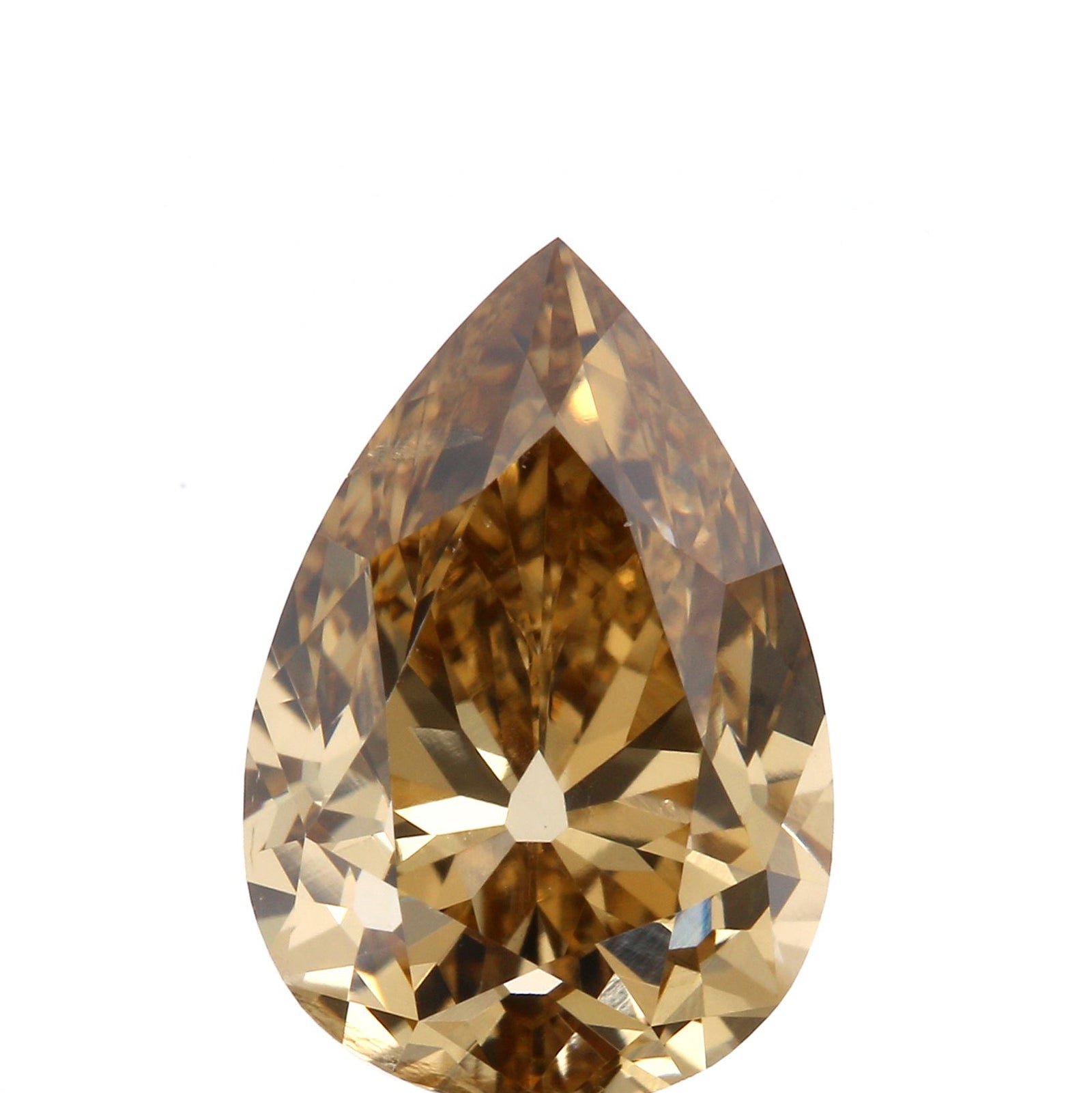 1.54ct | Fancy Brown Yellow I1 Pear Shape Brilliant Cut Diamond (GIA) - Modern Rustic Diamond
