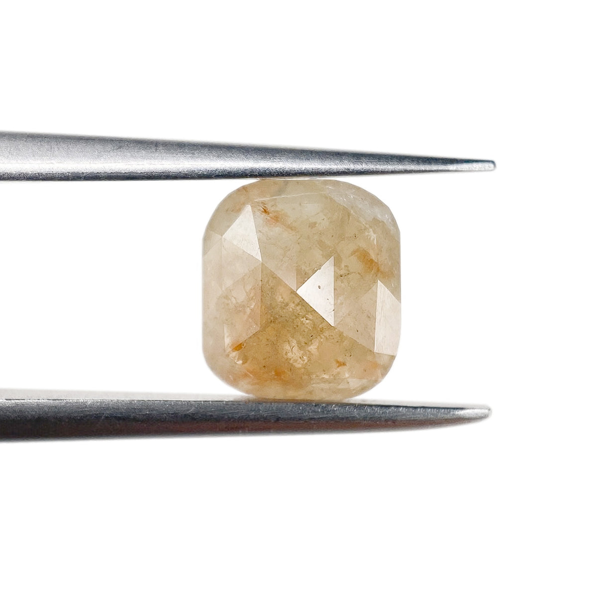 1.53ct | Salt & Pepper Cushion Shape Rose Cut Diamond - Modern Rustic Diamond