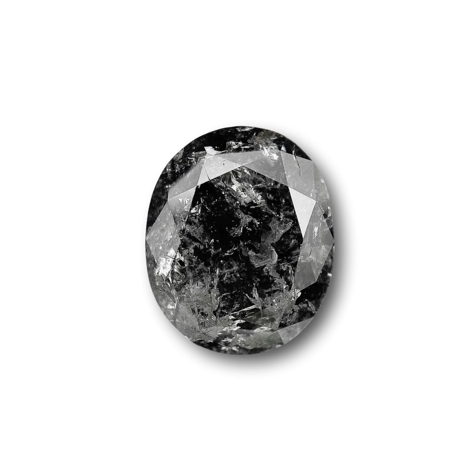 1.53ct | Salt & Pepper Oval Shape Brilliant Cut Diamond - Modern Rustic Diamond