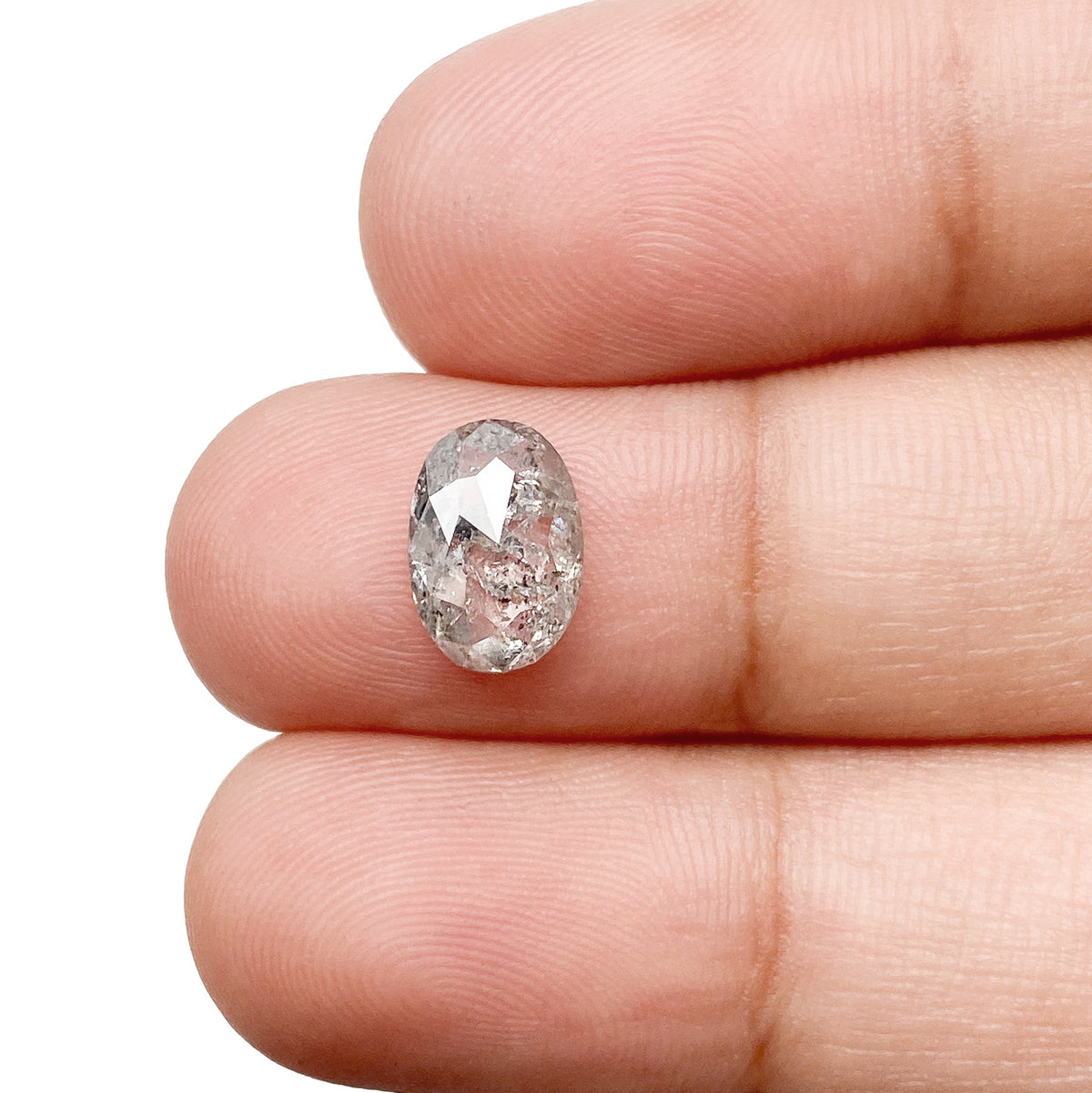 1.53ct | Rustic Oval Shape Rose Cut Diamond - Modern Rustic Diamond