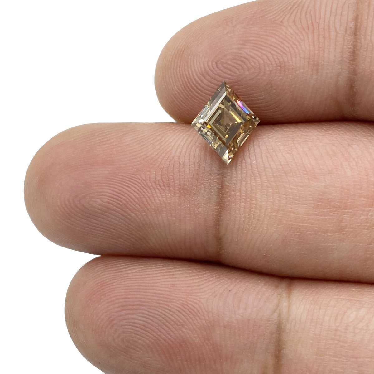 1.54ct | Cognac VVS2 Lozenge Shape Brilliant Cut Diamond (GIA) - Modern Rustic Diamond
