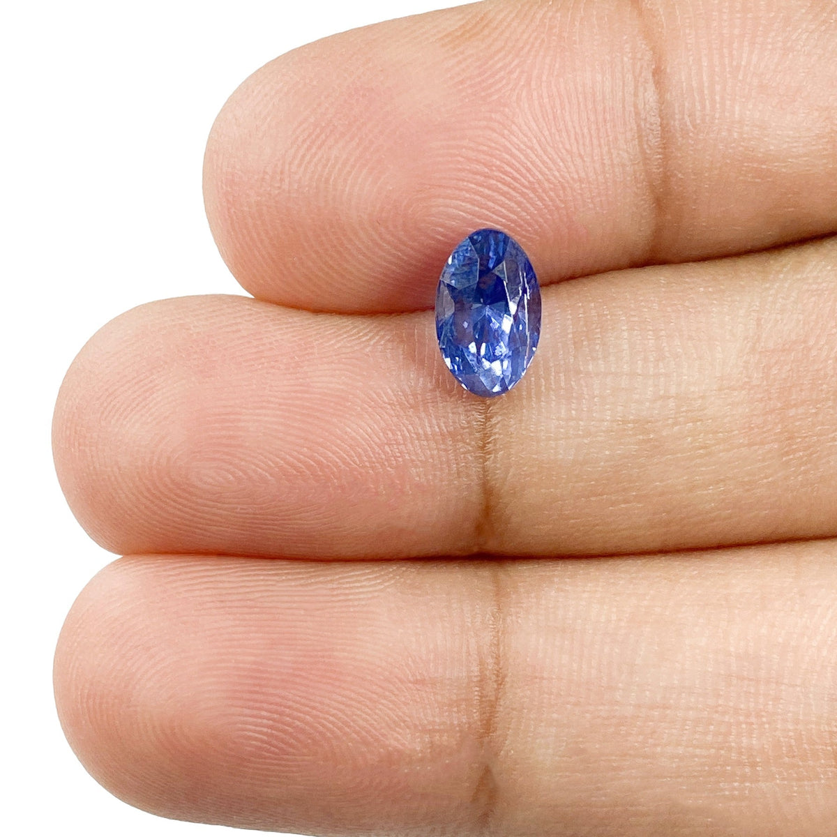 1.55ct | Brilliant Cut Oval Shape Blue Sapphire-Modern Rustic Diamond