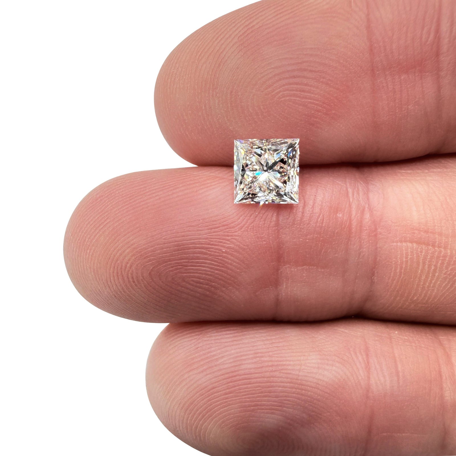 1.55ct | J/SI1 Princess Shape Brilliant Cut Diamond (GIA) - Modern Rustic Diamond