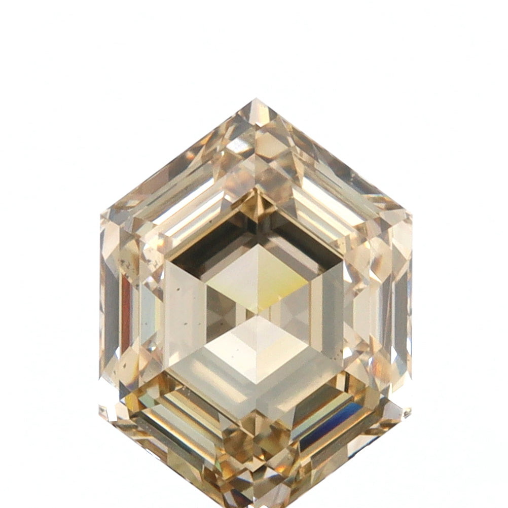 3.03ct | Champagne VS2 Hexagon Shape Step Cut Diamond (GIA)