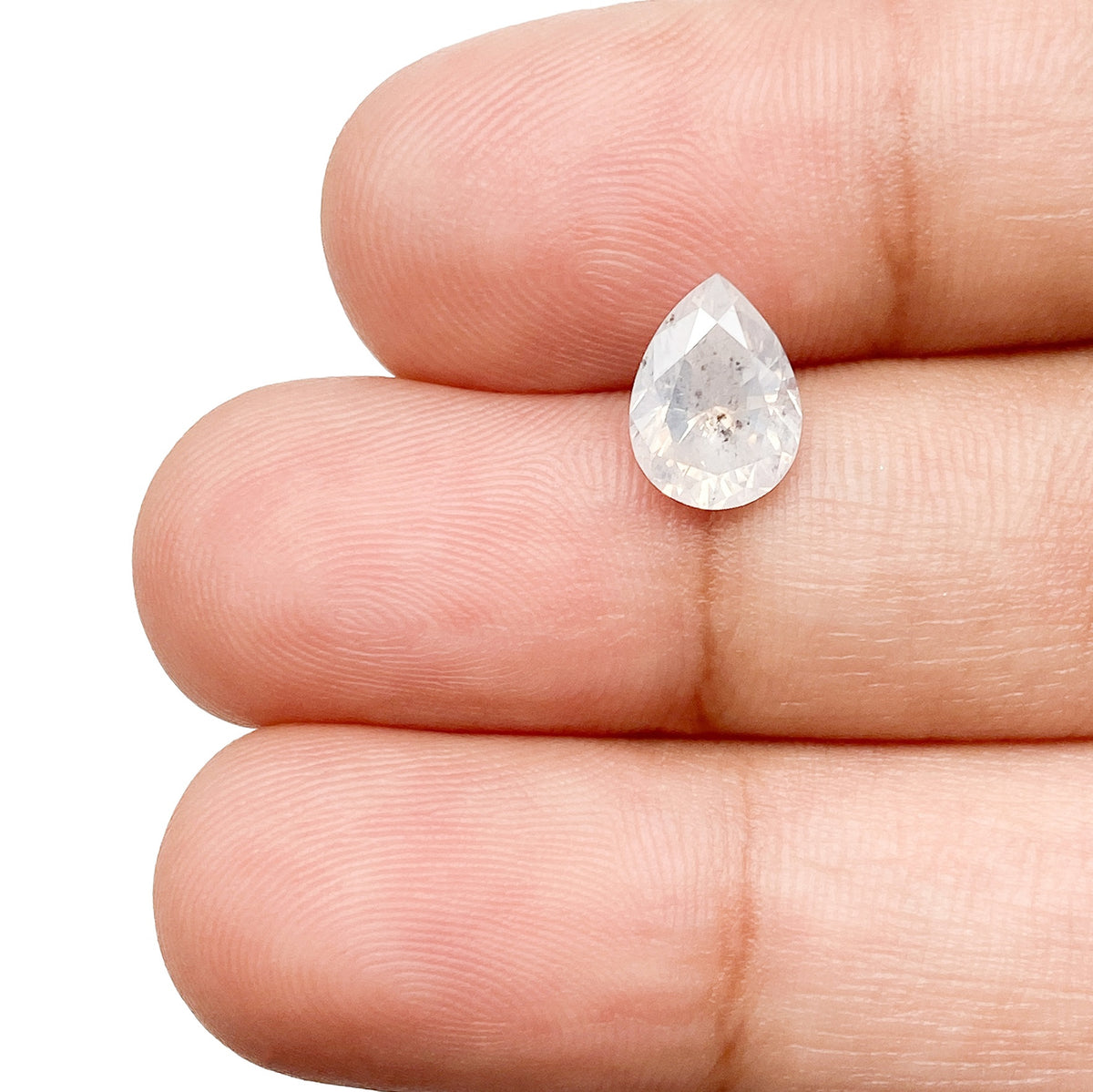 1.56ct | Rustic  Pear Shape Brilliant Cut Diamond - Modern Rustic Diamond