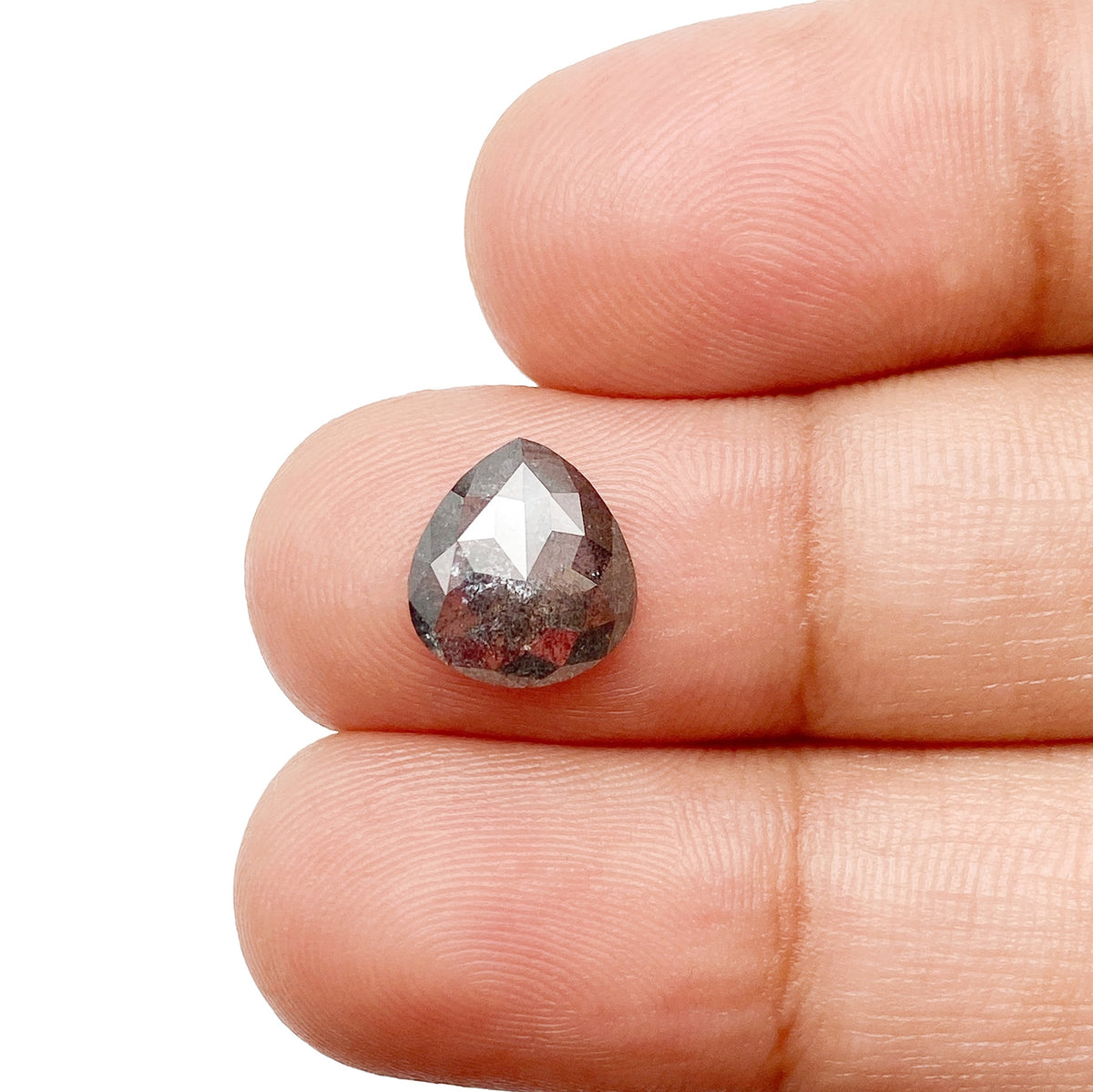 1.56ct | Rustic Pear Shape Rose Cut Diamond - Modern Rustic Diamond