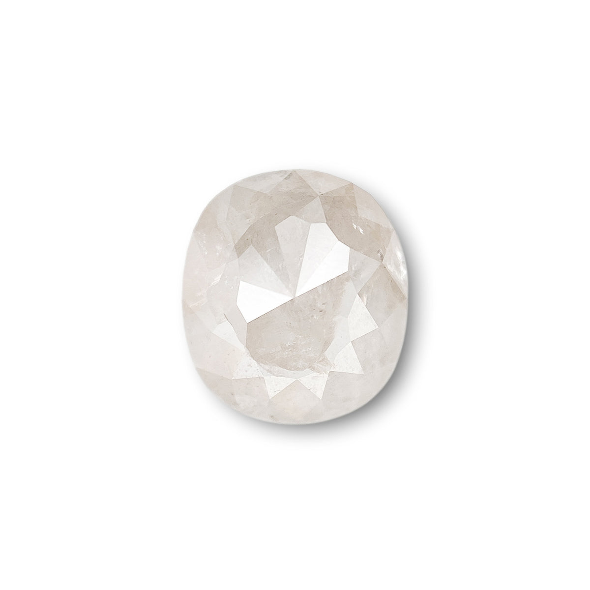 1.33ct | Salt & Pepper Cushion Shape Rose Cut Diamond