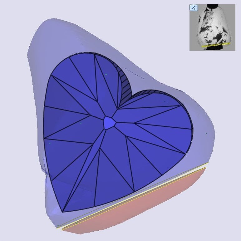 1.57ct | N/VVS2 Heart Shape Old Mine Cut Diamond (GIA) - Modern Rustic Diamond