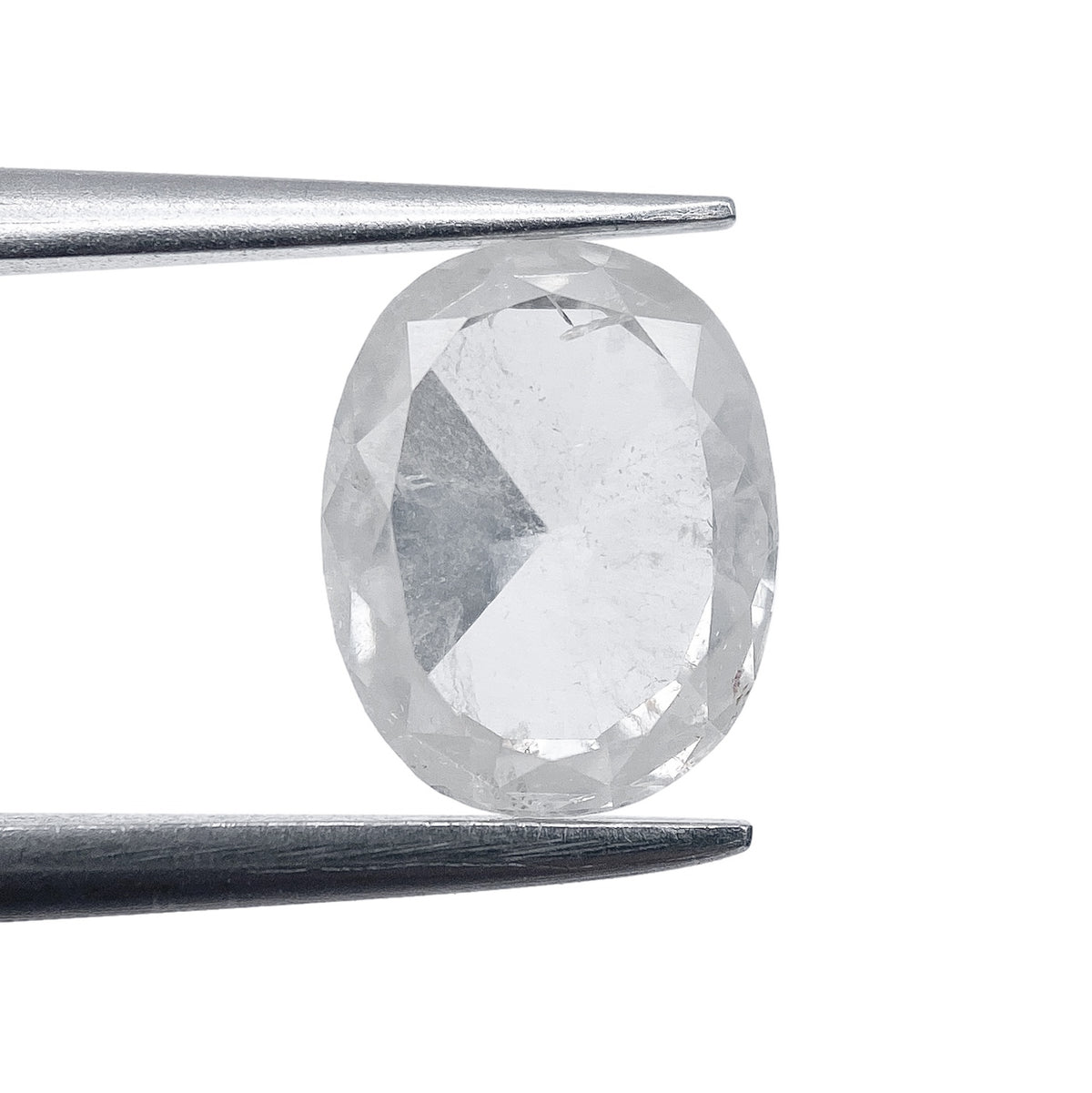 1.57ct | Salt & Pepper Oval Shape Rose Cut Diamond - Modern Rustic Diamond