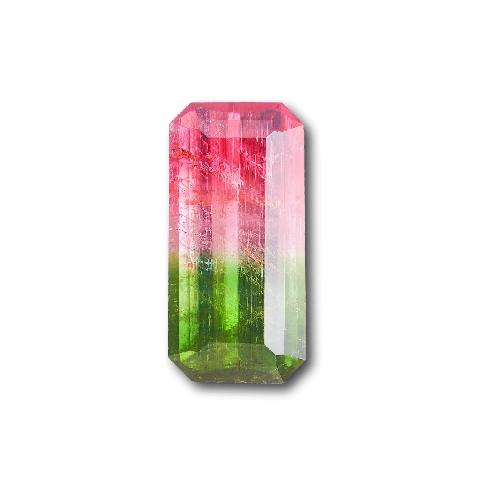 4.37ct |  Emerald Shape Step Cut Tourmaline - Modern Rustic Diamond