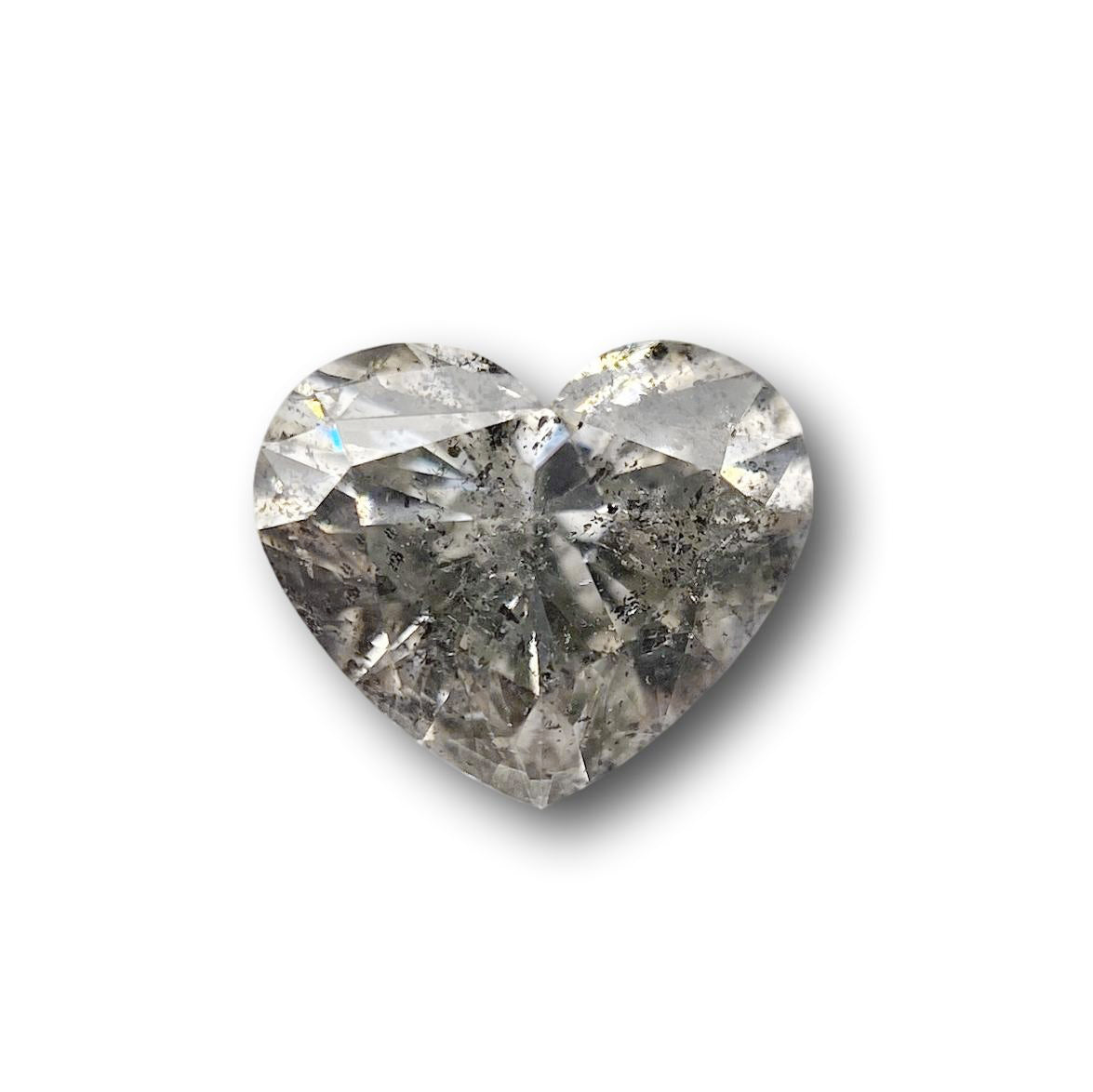 1.01ct | Salt & Pepper Heart Shape Brilliant Cut Diamond