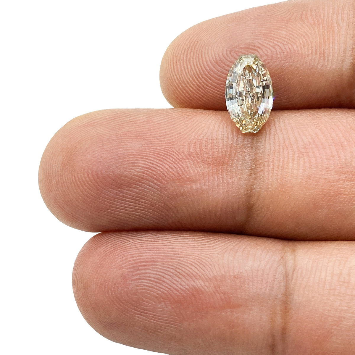 1.58ct | Champagne SI Oval Shape Step Cut Diamond - Modern Rustic Diamond