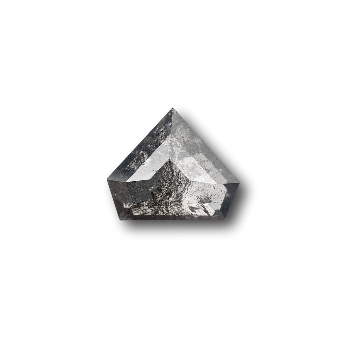 1.13ct | Salt & Pepper Shield Shape Step Cut Diamond - Modern Rustic Diamond