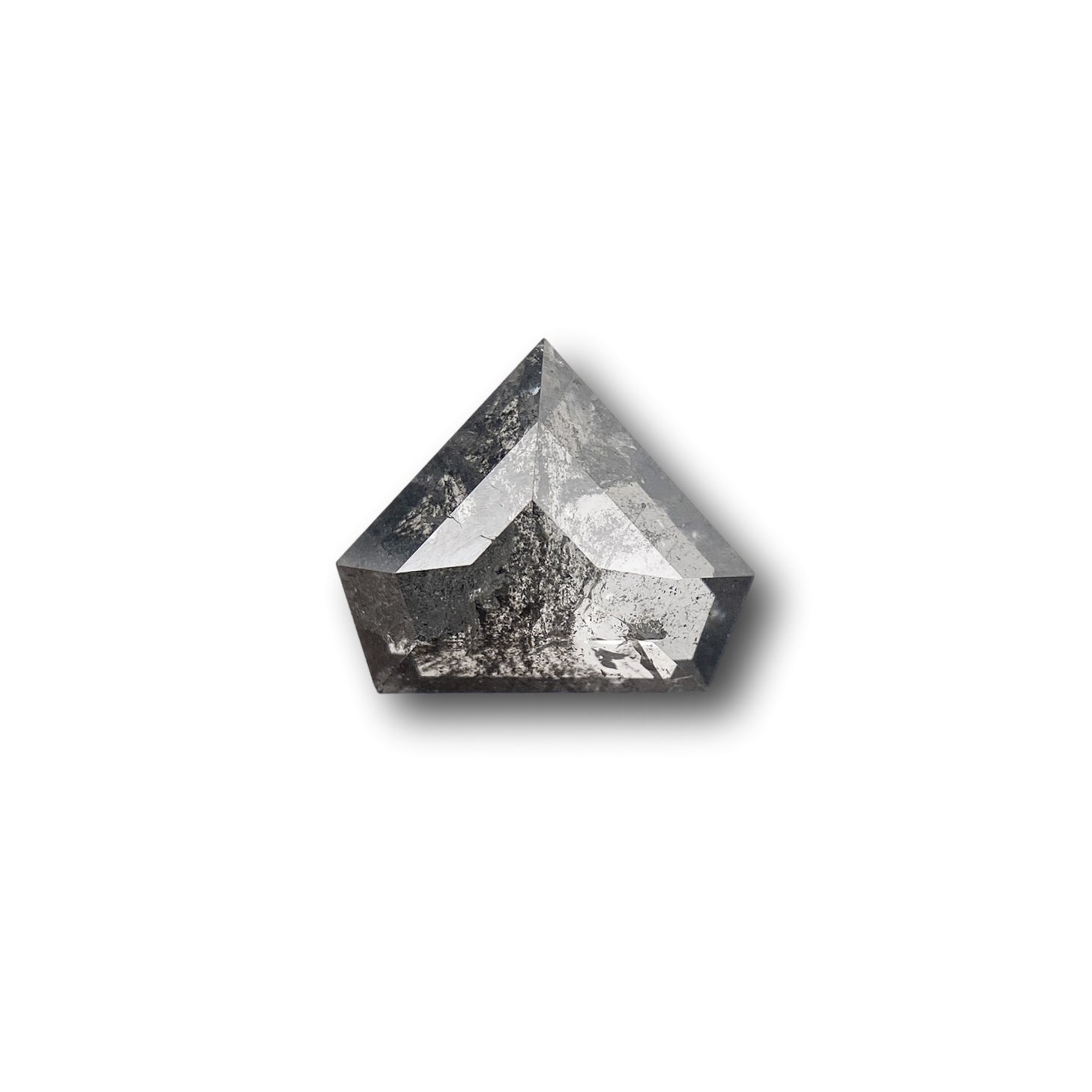 1.13ct | Salt & Pepper Shield Shape Step Cut Diamond - Modern Rustic Diamond