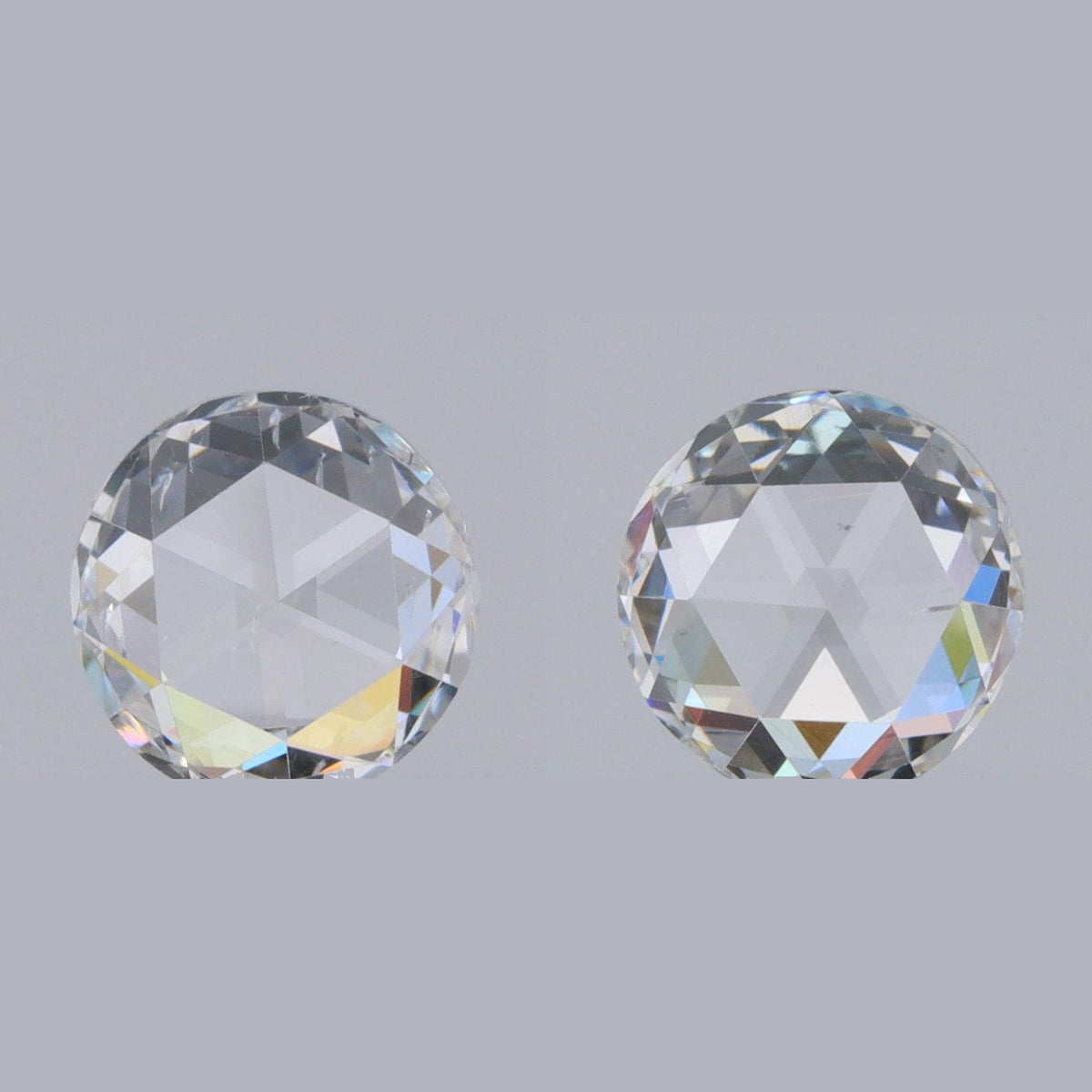 0.88cttw | G-H SI Round Shape Rose Cut Diamond Matched Pair