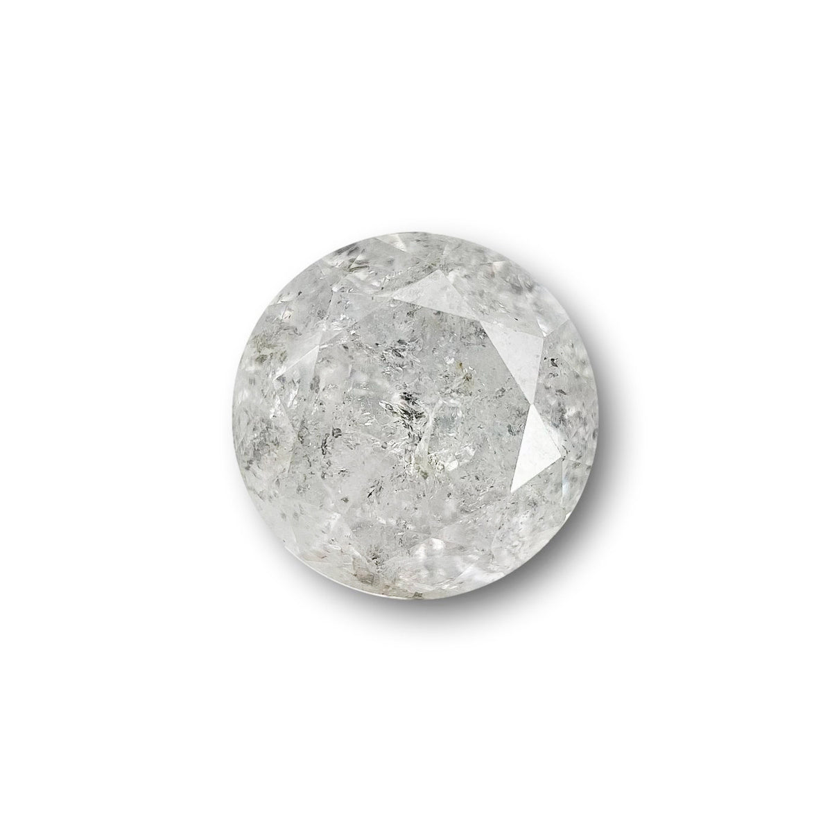 1.16ct | Salt & Pepper Round Shape Brilliant Cut Diamond