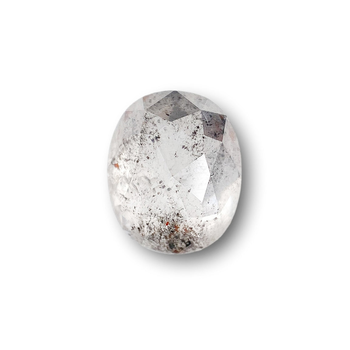 1.23ct | Salt & Pepper Oval Shape Rose Cut Diamond
