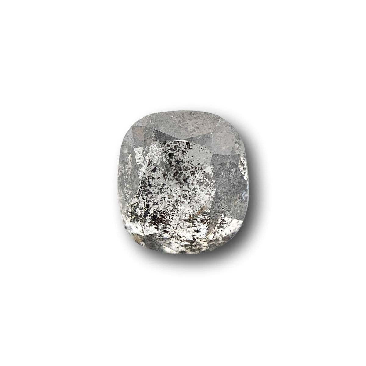 1.15ct | Salt & Pepper Cushion Shape Rose Cut Diamond