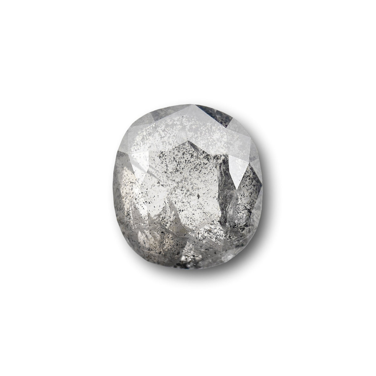 1.37ct | Salt & Pepper Cushion Shape Rose Cut Diamond