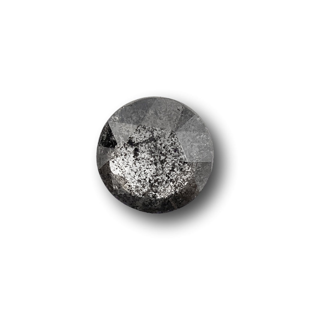 0.58ct | Salt & Pepper Round Shape Rose Cut Diamond
