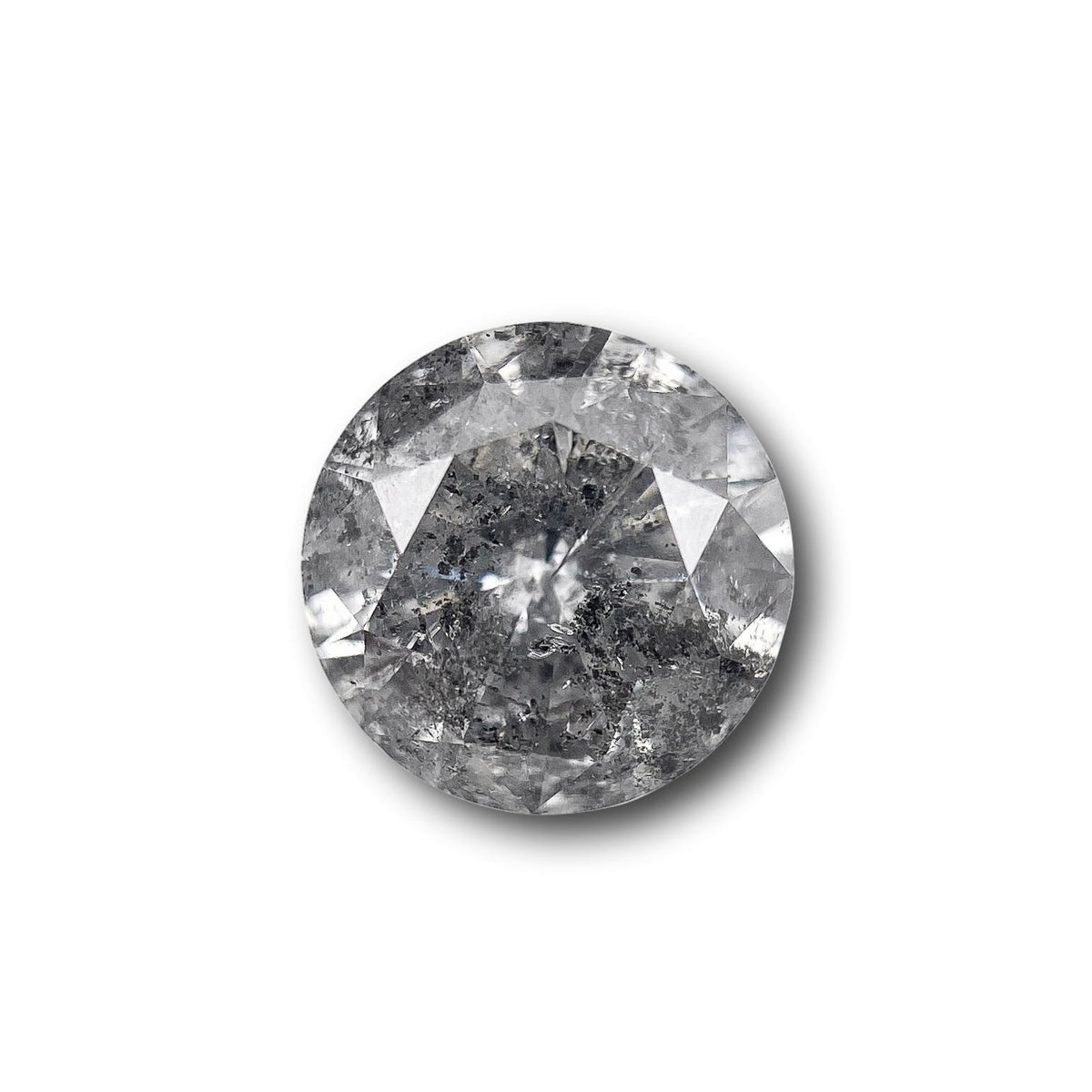 1.04ct | Salt & Pepper Round Shape Brilliant Cut Diamond