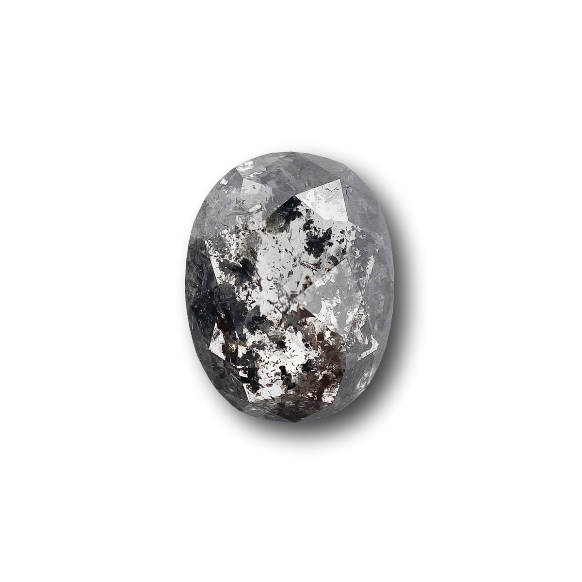 1.15ct | Salt & Pepper Oval Shape Rose Cut Diamond