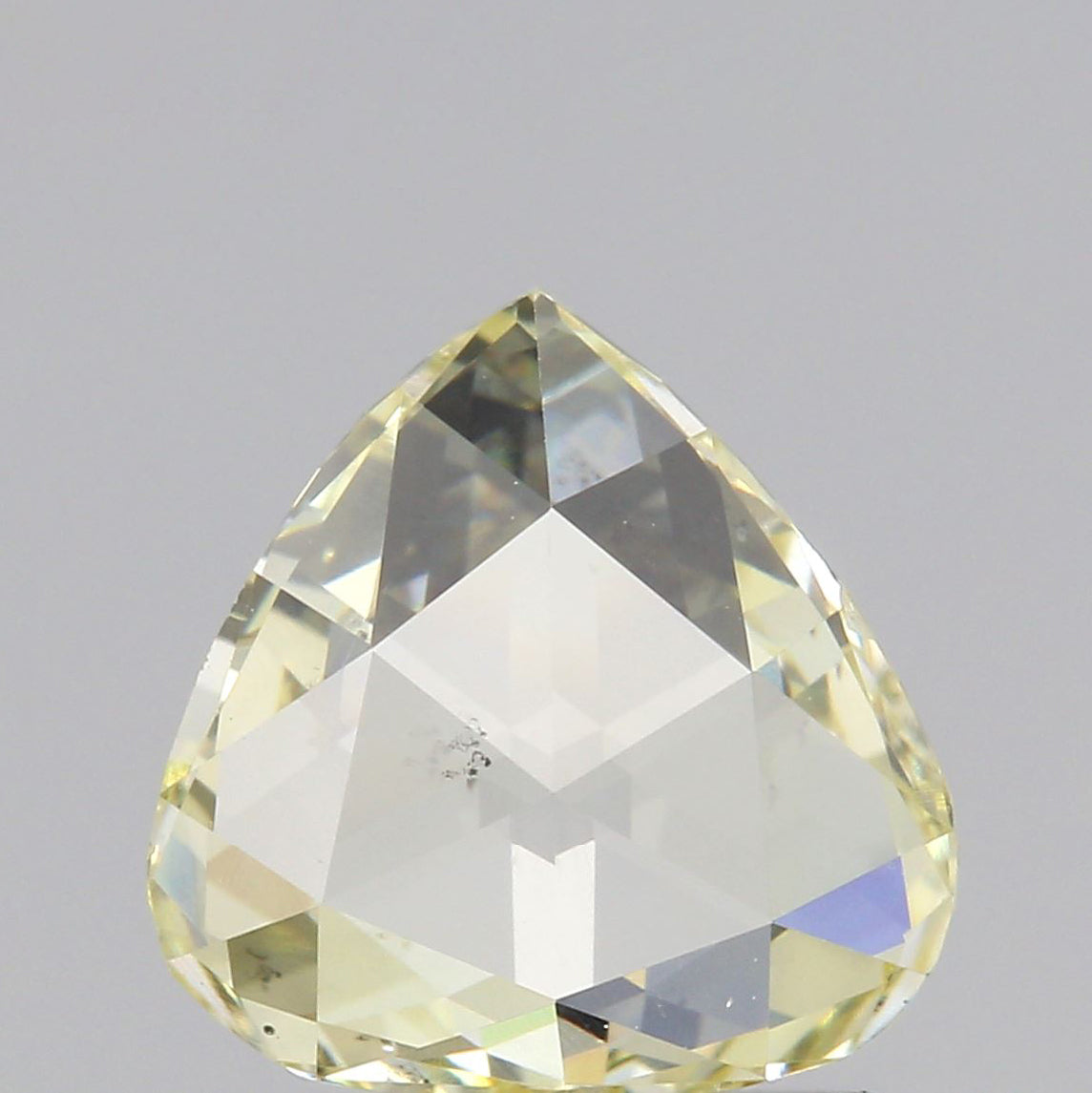 0.97ct | Fancy Light Yellow  Pear Shape Rose Cut Diamond (GIA) - Modern Rustic Diamond