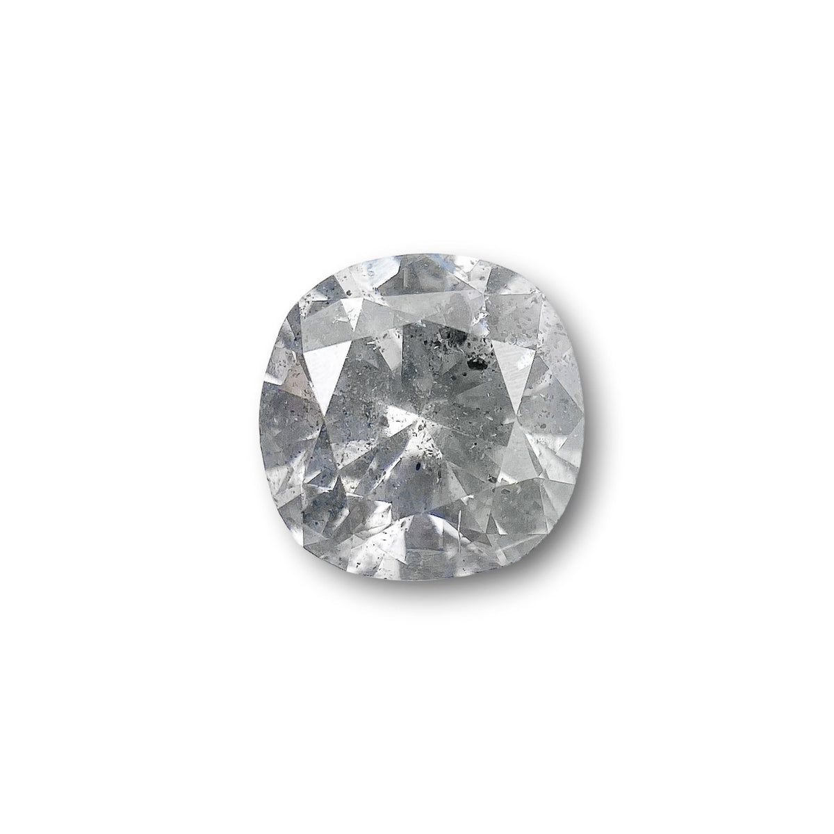 0.98ct | Salt & Pepper Cushion Shape Brilliant Cut Diamond