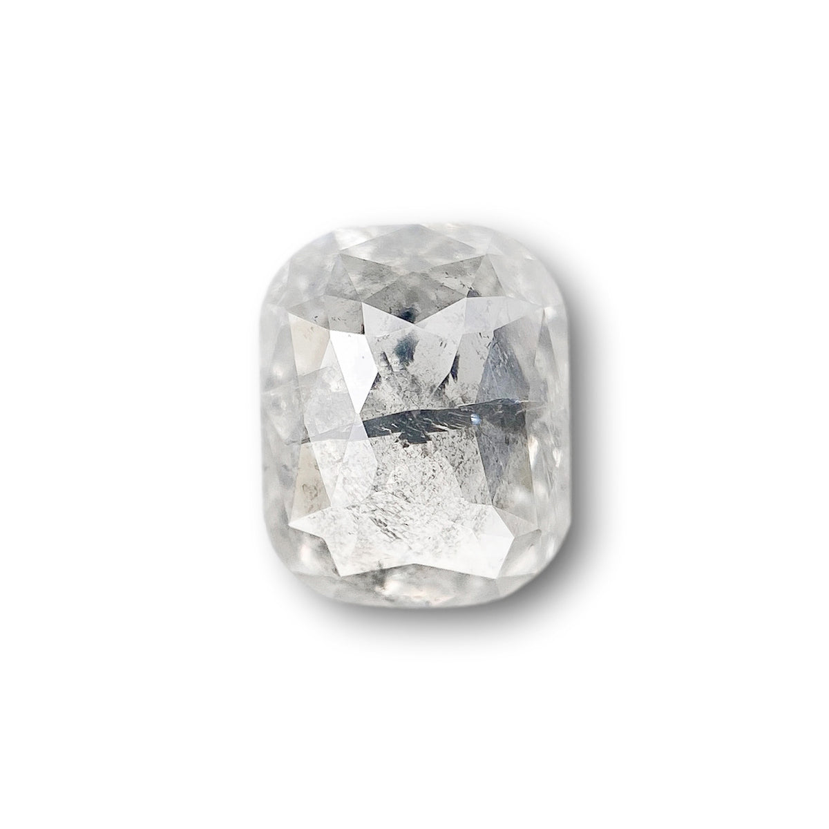 1.27ct | Salt & Pepper Cushion Shape Rose Cut Diamond