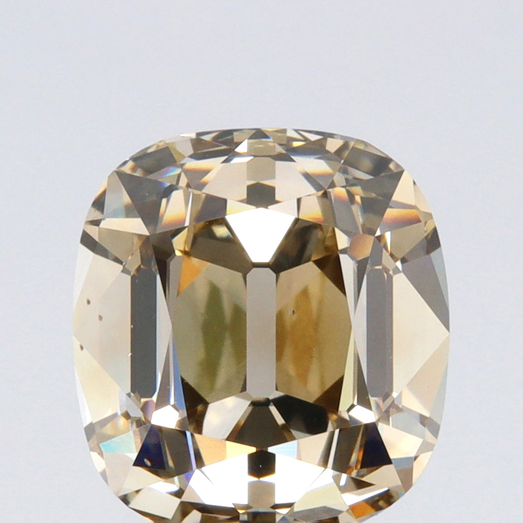 4.66ct | Fancy Light Brown VS2 Cushion Shape Vintage Old Mine Cut Diamond (GIA)