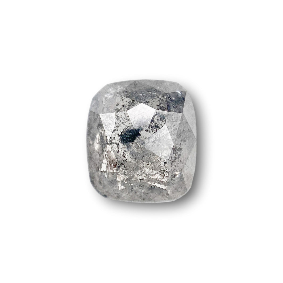 1.13ct | Salt & Pepper Cushion Shape Rose Cut Diamond