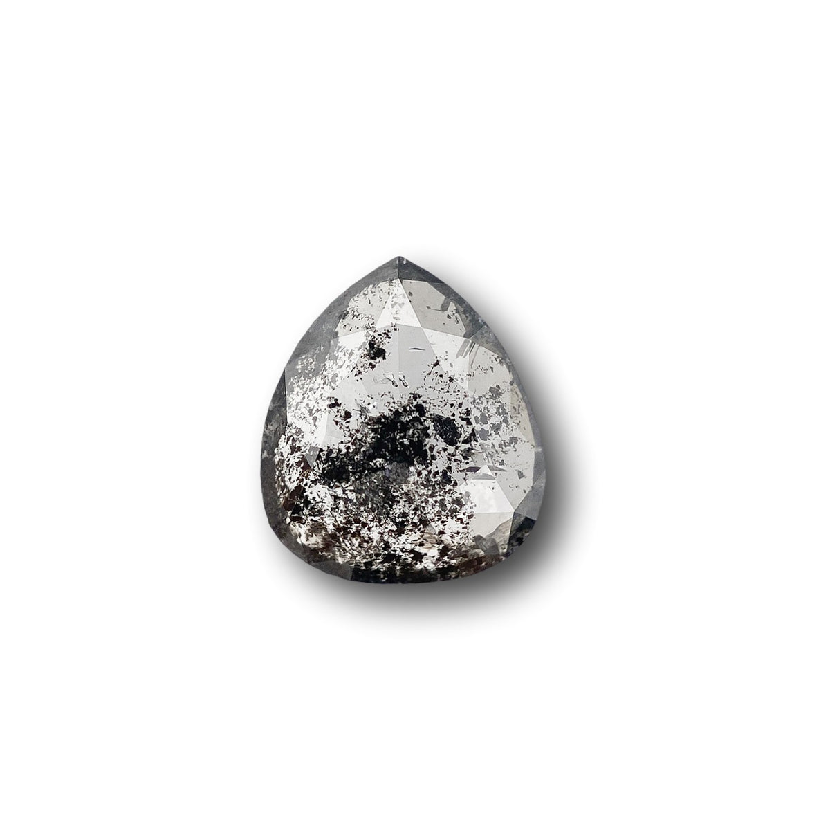 1.14ct | Salt & Pepper Pear Shape Rose Cut Diamond